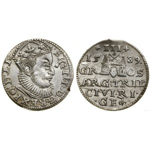 Polska, trojak, 1589, Ryga