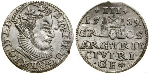 Poland, trojak, 1589, Riga