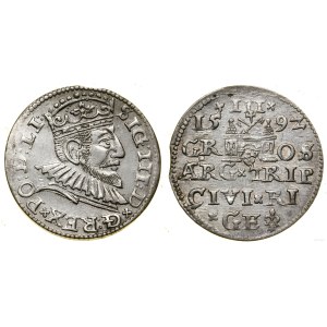Polska, trojak, 1592, Ryga