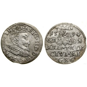 Polska, trojak, 1594, Ryga