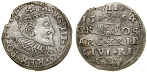 Poland, trojak, 1594, Riga