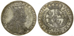 Poland, sixpence, 1753 EC, Leipzig
