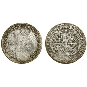 Polska, trojak, 1754 EC, Lipsk
