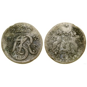 Polska, trojak, 1755, Gdańsk