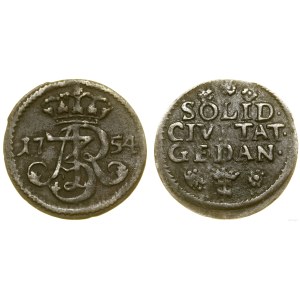 Polska, szeląg, 1754, Gdańsk