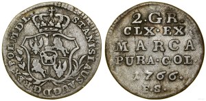 Poland, half zloty (2 groszy), 1766 FS, Warsaw