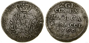 Poland, half zloty (2 groszy), 1766 FS, Warsaw