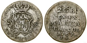 Poland, half zloty (2 groszy), 1767 FS, Warsaw