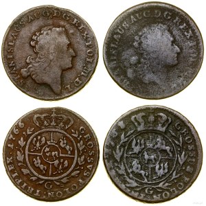 Polska, lot 2 x trojak, 1766 G, 1768 G, Warszawa