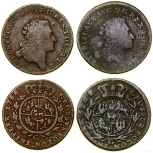 Polska, lot 2 x trojak, 1766 G, 1768 G, Warszawa