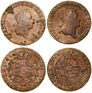 Poland, flight 2 x trojak, 1789 EB, 1791 EB, Warsaw