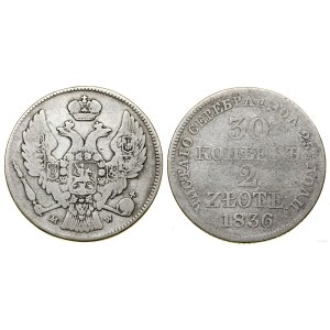Polska, 30 kopiejek = 2 złote, 1836 MW, Warszawa