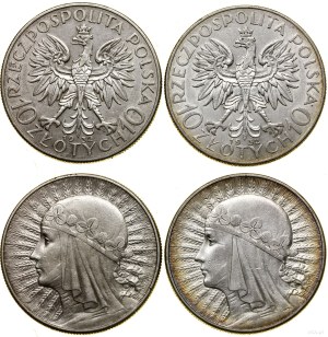 Poland, set: 2 x 10 gold, 1932, Warsaw