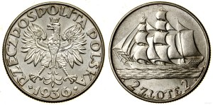Poland, 2 zloty, 1936, Warsaw