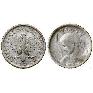 Polska, 1 złoty, 1924, Paryż