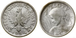 Poland, 1 zloty, 1924, Paris