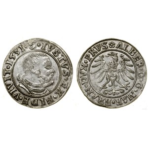Prusy Książęce (1525-1657), grosz, 1531, Królewiec