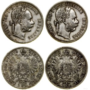 Austria, zestaw 2 x 1 floren, 1877, 1879, Wiedeń