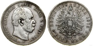Germany, 5 marks, 1875 B, Hannover