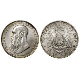 Niemcy, 3 marki pośmiertne, 1915 D, Monachium