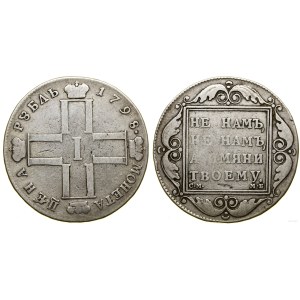 Rosja, 1 rubel, 1798 СМ МБ, Petersburg