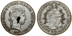 Hungary, 10 krajcars, 1848 KB, Kremnica