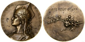 France, 155th Infantry Regiment commemorative medal, early 20th century.