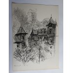 ANTONI WASILEWSKI, KRYNICA W RYSUNKACH ANTONIEGO WASILEWSKIEGO, ANTONI WASILEWSKI, 12 POZYCJI, WYDAWNICTWO KOMITET ROZWOJU KRYNICY 1969 R, NAKŁAD 5150 EGZ