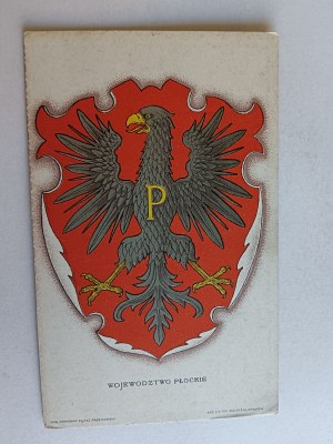 PŁOCKIE VOIVODSHIP, COAT OF ARMS, EAGLE, PRE-WAR, RYS ELJASZ RADZIKOWSKI