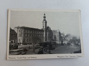 WARSAW WARSCHAU THEATER SQUARE AND CITY HALL