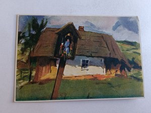 POLISH PAINTING SUCHANEK ROADSIDE SHRINE