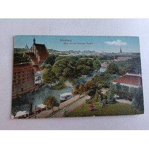 BYDGOSZCZ BROMBERG WIDOK Z MOSTU GDAŃSKIEGO, ZNACZEK STEMPEL 1917 R