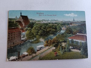 BYDGOSZCZ BROMBERG VIEW FROM GDANSK BRIDGE, STAMP STAMP 1917