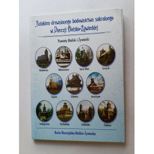 ZESTAW 8 POCZTÓWEK BIELSKO ŻYWIEC, SZLAKIEM DREWNIANEGO BUDOWNICTWA SAKRALNEGO W DIECEZJI BIELSKO ŻYWIECKIEJ, MIKUSZOWICE STARA WIEŚ SZCZYRK GILOWICE SOBLÓWKA