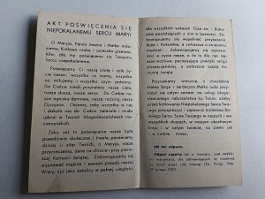 PRAYER BOOK SWEET HEART OF MARYA BE MY SALVATION 300 DAYS OF INDULGENCE KRAKOW 1927