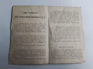 PRAYER BOOK OF ST. JAN BERCHMANS T. J. KRAKOW 1905, KS ANATOL