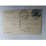 BIAŁOWIEŻA PUSZCZA BIAŁOWIESKA ŻUBR ŻUBRY, STEMPEL, ZNACZEK, 1936 R, WYD PRASA LEŚNA