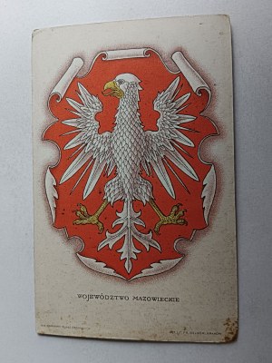 MAZOWIECKIE PROVINCE, COAT OF ARMS, EAGLE, PRE-WAR, RYS ELJASZ RADZIKOWSKI