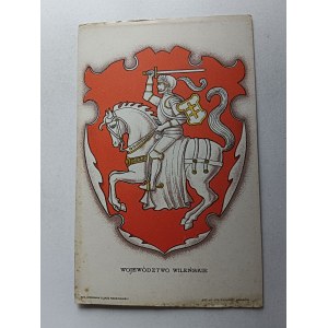 WOJEWÓDZTWO WILEŃSKIE, HERB, RYCERZ NA KONIU, PRZEDWOJENNA, RYS ELJASZ RADZIKOWSKI
