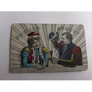STROJE LUDOWE NOWY ROK TOAST KIELISZEK 1910 R