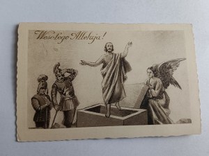 CHRISTMAS POSTCARD EASTER JESUS ANGEL
