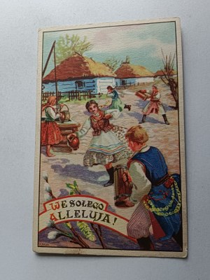 CHRISTMAS POSTCARD EASTER MONDAY LAUGUS DYNGUS