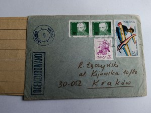 ENVELOPE PRL CENSORSHIP MARTIAL LAW KRAKOW RSUKI FORD, STAMP
