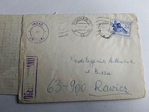 ENVELOPE PRL CENSORSHIP MARTIAL LAW RAWICZ POZNAŃ, STAMP