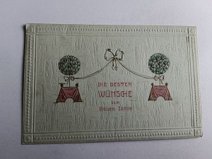 COMMEMORATIVE POSTCARD EMBOSSED NEW YEAR