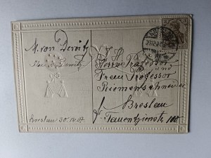 COMMEMORATIVE POSTCARD EMBOSSED NEW YEAR