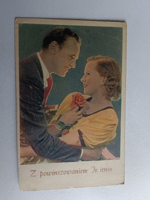 NAME POSTCARD WOMAN AND MAN