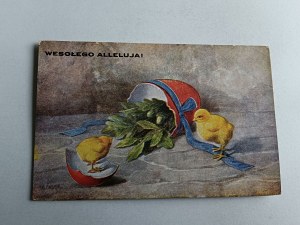 CHRISTMAS POSTCARD EASTER STAMP KLIMONTOW 1933