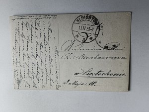 CHRISTMAS POSTCARD EASTER STAMP KLIMONTOW 1933
