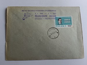 ENVELOPE FRANCESCO NULLO, STAMP OLKUSZ, STAMP, STAMP OLKUSZ